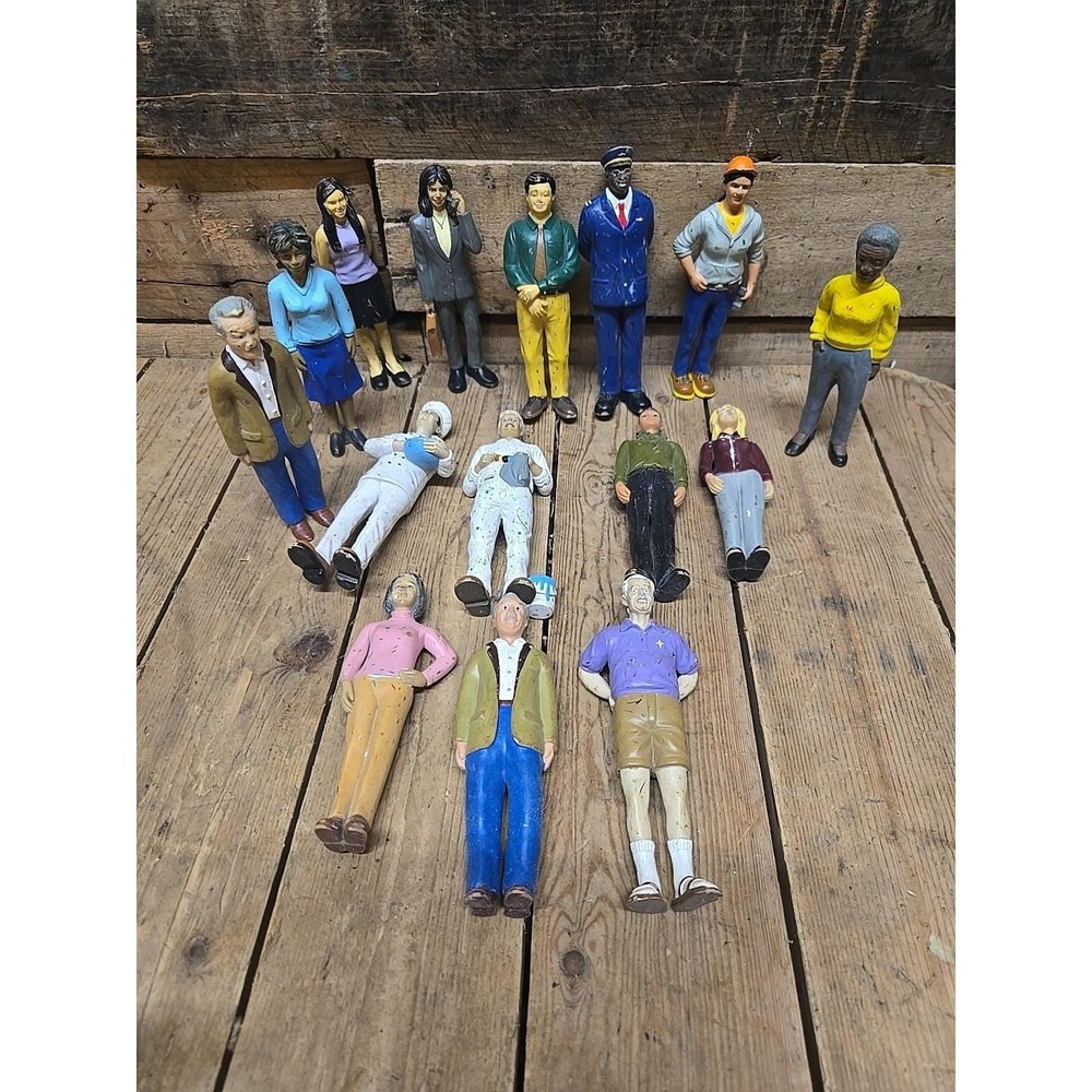 Lakeshore Block Play People Lot of 15 Community Members Workers Career Figures